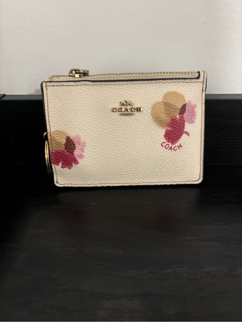 Coach Chalk Multi Floral Mini ID Case
